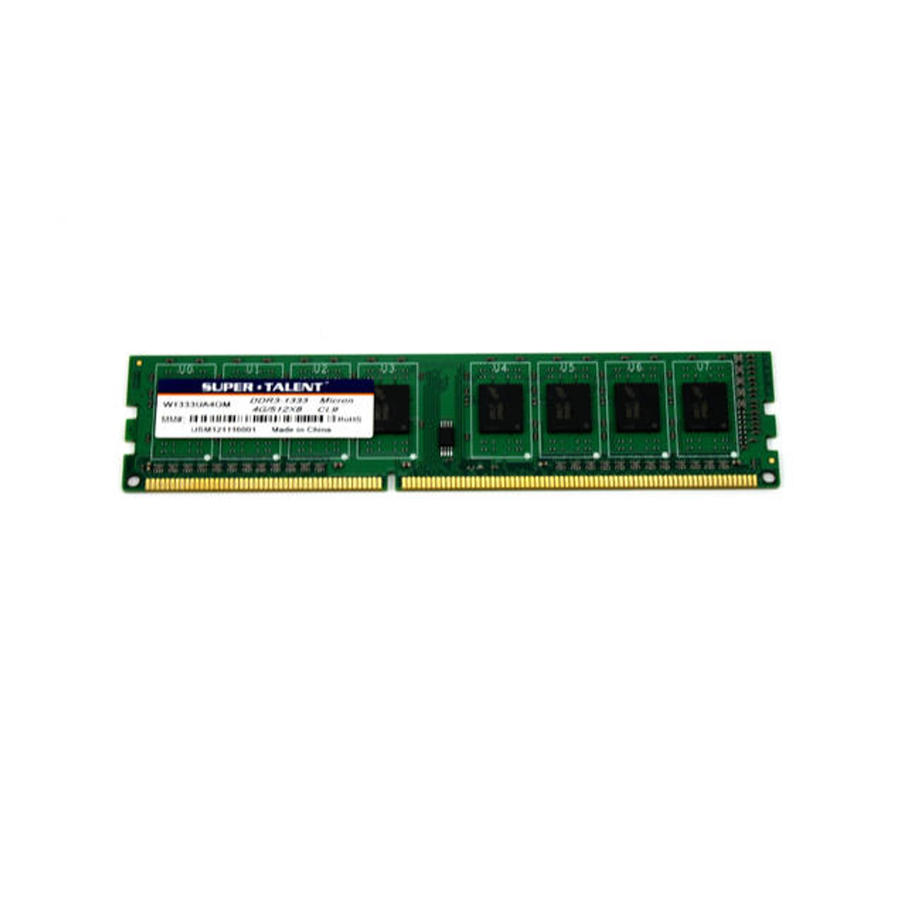 W1333UA4GM | Super Talent DDR3-1333 4GB/512Mx8 CL9 Micron Chip Memory