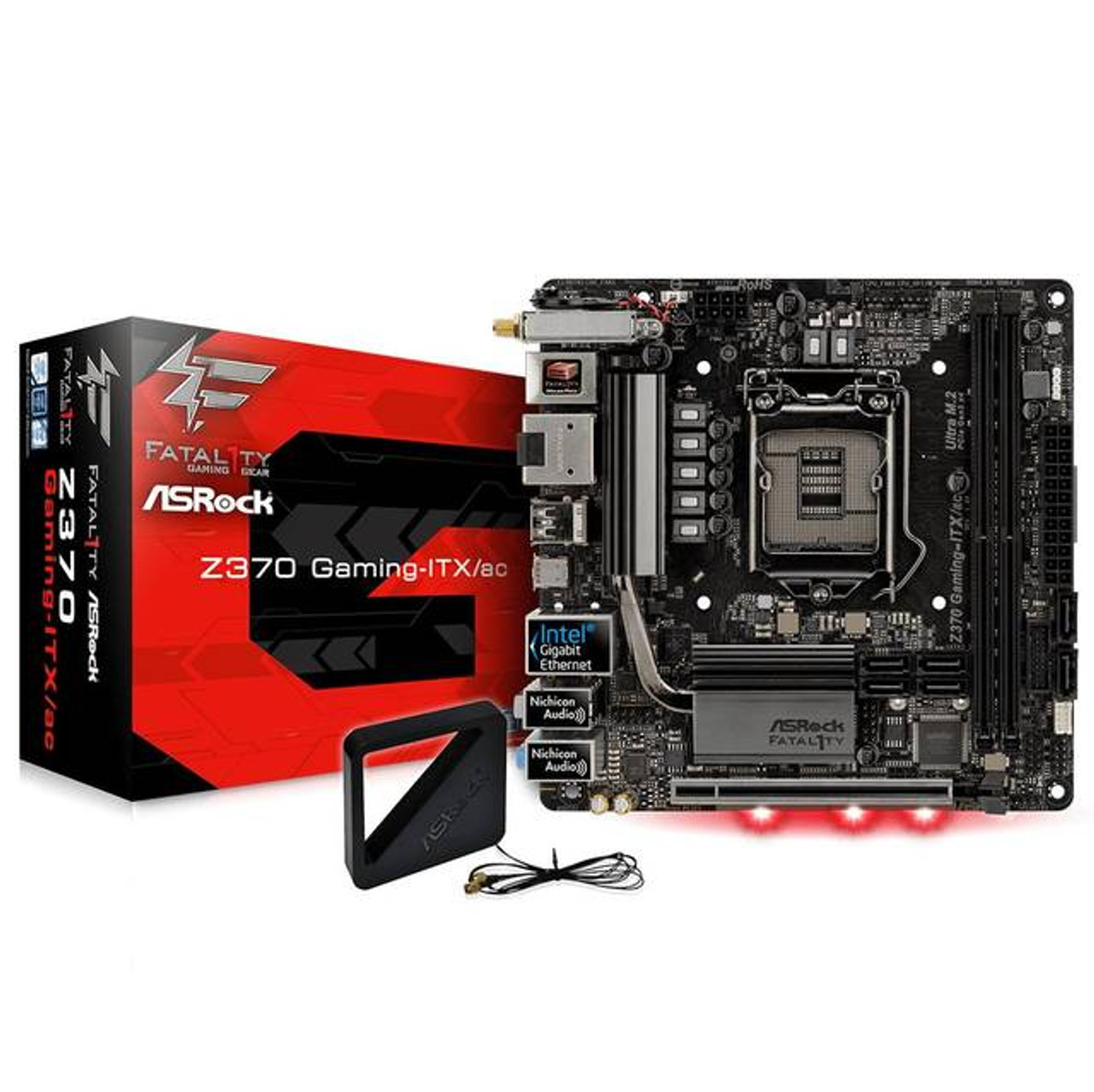 transaktion systematisk føderation Z370 GAMING-ITX/AC | ASRock Fatal1ty Z370 GAMING-ITX/AC LGA1151/ Intel  Z370/ DDR4/ SATA3&USB3.1/ M.2/ WiFi/ A&GbE/ Mini-ITX Motherboard