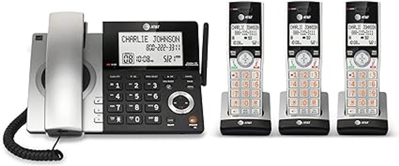 Panasonic DECT 6.0 Expandable Cordless Phone with Answering Machine and  Smart Call Block - 2 Cordless Handsets - KX-TGD632W (White/Silver) 