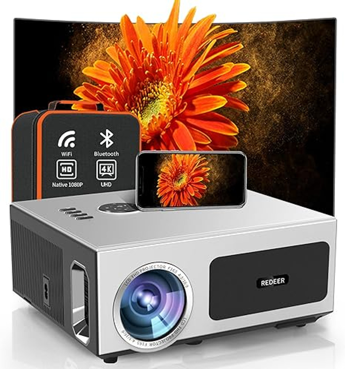  XGIMI Horizon Pro 4K Projector, 1500 ISO Lumens, Android TV  10.0 Movie Projector with Integrated Harman Kardon Speakers, Auto Keystone  Screen Adaption Home Theater Projector : Electronics