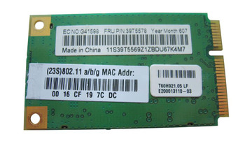 Part No: 39T5578 - IBM Wireless LAN Mini-PCI Express 11A/B/G ThinkPad AR5BXB6
