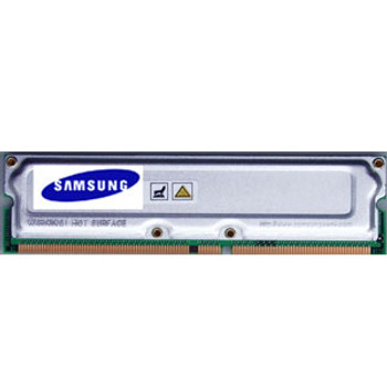 Part No: MR16R1628AF0-CT9 - Samsung Rambus 256MB PC1066 1066MHz non-ECC 184-Pin RDRAM RIMM Memory Module (Refurbished)