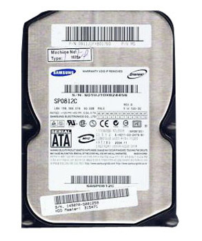 Part No: SP0812C - Samsung Spinpoint P80 Series 80GB 8MB Cache 7200RPM SATA 1.5Gbps 3.5-inch Internal Hard Drive