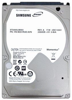 Part No: ST2000LM003 - Samsung SpinPoint M9T 2TB 5400RPM SATA 6GB/s 32MB Cache 9.5MM 2.5-inch MOBILE Hard Drive