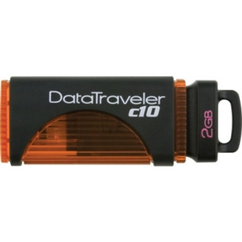 Part No: DTC10/2GB - Kingston DataTraveler C10 DTC10/2GB 2 GB USB 2.0 Flash Drive - Orange - External