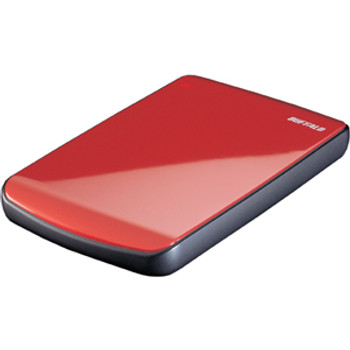 Part No: HD-PET640U2/R - Buffalo MiniStation Cobalt 640 GB External Hard Drive - Ruby Red - USB 2.0