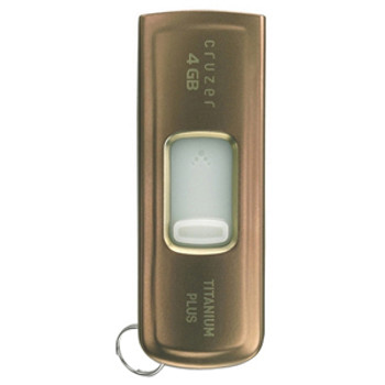 Part No: SDCZ28-004G-A11 - SanDisk 4GB Cruzer Titanium Plus U3 Smart USB 2.0 Flash Drive - 4 GB - USB