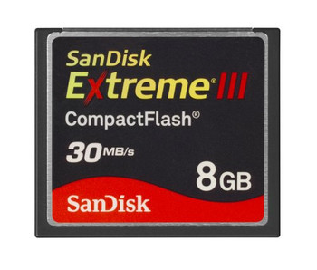 Part No: SDCFX3-008G-E31 - SanDisk Sandisk 8GB Extreme III Compact Flash Card