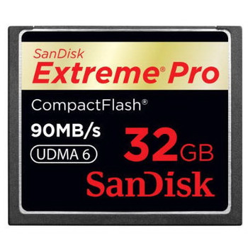 Part No: SDCFXP-032G-X46 - SanDisk 32GB Extreme Pro 600x 90MBps Read/Write UDMA Type I CompactFlash Memory Card