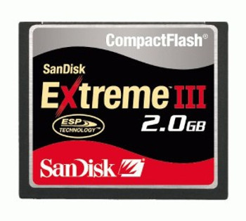 Part No: SDCFX3-2048-901 - SanDisk Extreme III 2GB CompactFlash Memory Card