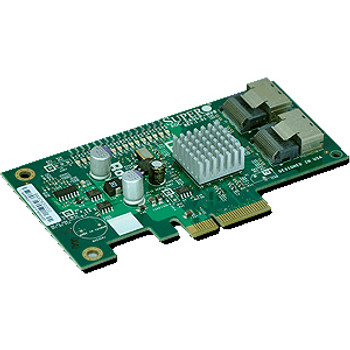 Part No: AOC-SASLP-MV8 - Supermicro AOC-SASLP-MV8 8-Ports SAS RAID Controller - PCI Express x4 - 300MBps Per Channel - 2 x SFF-8087 - Serial Attached SCSI