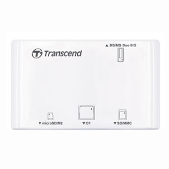 Part No: TS-RDP8W - Transcend All-in-1 Multi Card Reader - CompactFlash Type I CompactFlash Type II Microdrive Secure Digital (SD) Card miniSD Card miniSD