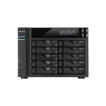 ASUSTOR AS6210T Intel Celeron 1.6GHz/ 4GB DDR3L/ 4GbE/ 2eSATA/ USB3.0/ 10-bay Desktop NAS