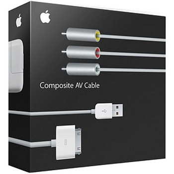 Part No: MB129LL/B - Apple Composite Audio Video Cable RCA Proprietary (Refurbished)