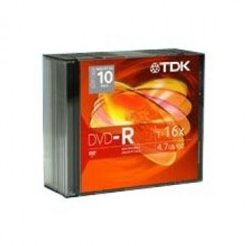 Part No: DVD-R47FML5WG - TDK 16x dvd-R Media - 4.7GB - 5 Pack