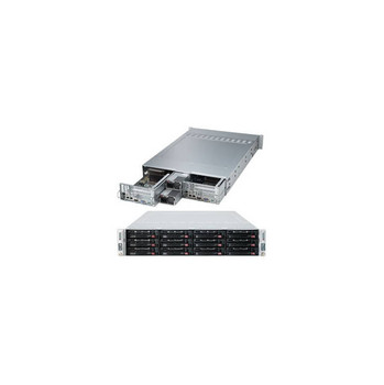 Supermicro SuperServer SYS-6028TR-DTR Dual Node Dual LGA2011 1280W 2U Rackmount Server Barebone System (Black)