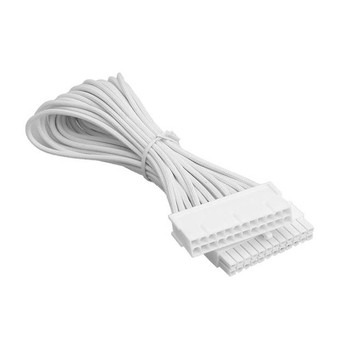 BitFenix Alchemy Multisleeved 30cm 24Pin ATX Male to 24Pin ATX Female Extension Cable (White Sleeve/ White Connector)