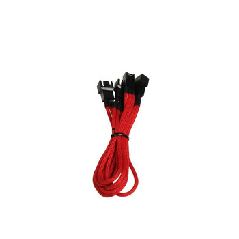 Bitfenix Alchemy Multisleeved 60cm 3Pin Fan Male to 3x 3Pin Fan Female Adapter Cable (Red)