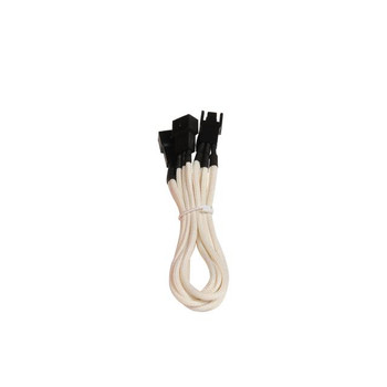 Bitfenix Alchemy Multisleeved 60cm 3Pin Fan Male to 3x 3Pin Fan Female Adapter Cable (White)
