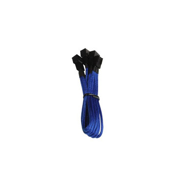 Bitfenix Alchemy Multisleeved 60cm 3Pin Fan Male to 3x 3Pin Fan Female Adapter Cable (Blue)