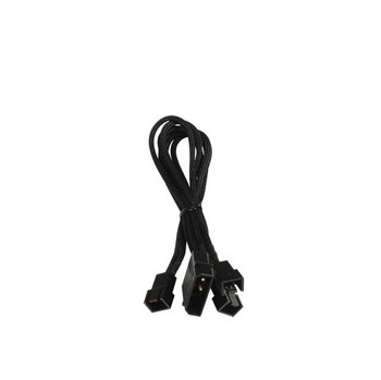 BitFenix Alchemy Multisleeved 20cm 4Pin Molex Male to 3x 3Pin Fan Male 12V Adapter Cable (Black)