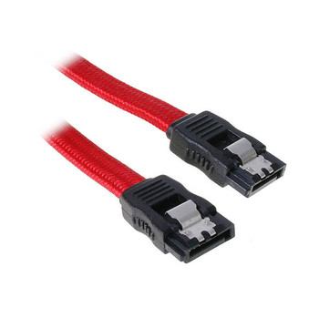 BitFenix Alchemy Multisleeved 30cm SATA to SATA Cable w/ Sleeve (Red)