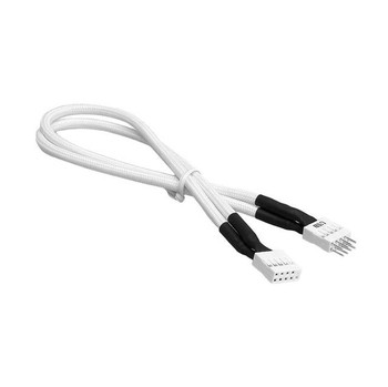 BitFenix Alchemy Multisleeved 30cm 9Pin Internal USB Male to 9Pin Internal USB Female Extension Cable (White Sleeve/ White Connector)