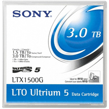 Part No: 20LTX1500G - Sony 20LTX1500G LTO Ultrium 5 Data Cartridge - LTO Ultrium - LTO-5 - 1.50 TB (Native) / 3 TB (Compressed) - 20 Pack