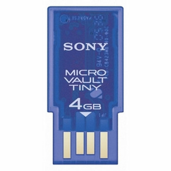 Part No: USM4GH - Sony 4GB Micro Vault Tiny USB 2.0 Flash Drive - 4 GB - USB
