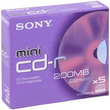 Part No: 10CDQ22L1 - Sony 24x CD-R Media - 200MB - 10 Pack