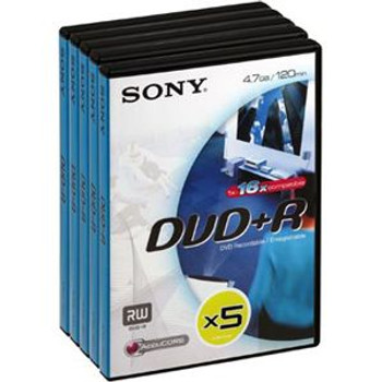 Part No: 25DPR47LS4 - Sony 16x dvd+R Media - 4.7GB - 25 Pack