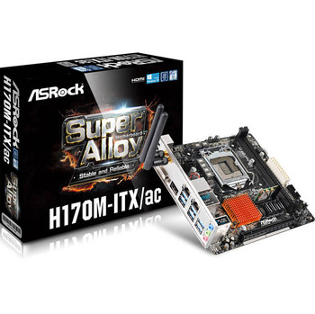 ASRock H170M-ITX/AC LGA1151/ Intel H170/ DDR4/ SATA3&USB3.0/ A&2GbE/ Mini-ITX Motherboard