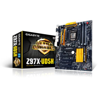 GIGABYTE GA-Z97X-UD5H LGA1150/ Intel Z97/ DDR3/ 3-Way CrossFireX & 2-Way SLI/ SATA3&USB3.0/ A&2GbE/ ATX Motherboard