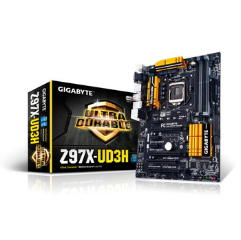 GIGABYTE GA-Z97X-UD3H LGA1150/ Intel Z97/ DDR3/ 3-Way CrossFireX & 2-Way SLI/ SATA3&USB3.0/ A&GbE/ ATX Motherboard