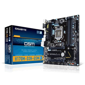 GIGABYTE GA-H170M-D3H-GSM LGA1151/ Intel H170/ DDR4/ 2-Way CrossFireX/ SATA3&USB3.0/ M.2&SATA Express/ A&GbE/ MicroATX Motherboard