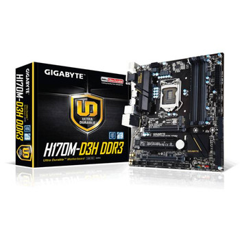 GIGABYTE GA-H170M-D3H DDR3 LGA1151/ Intel H170/ DDR3/ 2-Way CrossFireX/ SATA3&USB3.0/ M.2&SATA Express/ A&GbE/ MicroATX Motherboard