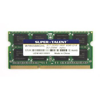 Super Talent DDR3-1600 SODIMM 8GB/512Mx8 CL11 Hynix Chip Notebook Memory