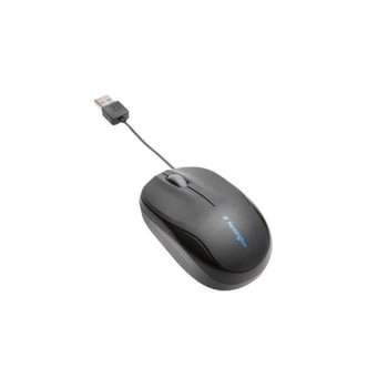 Kensington K72339USA Pro Fit Wired USB Optical Mobile Retractable Mouse (Black)