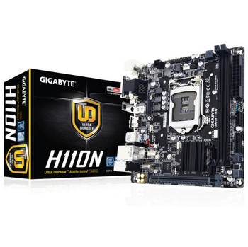 GIGABYTE GA-H110N LGA1151/ Intel H110/ DDR4/ SATA3&USB3.0/ M.2/ A&GbE/ Mini-ITX Motherboard