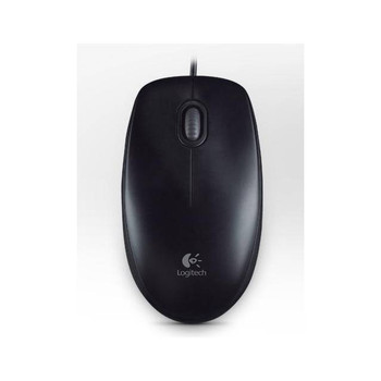 Logitech B100 Wired USB Optical Mouse (Black)