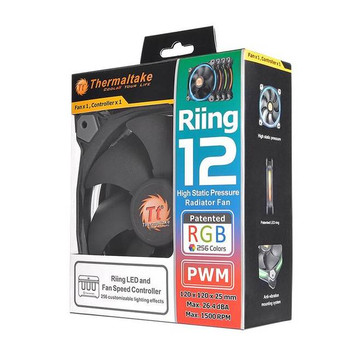 Thermaltake Riing 12 RGB Series 120mm LED RGB 256 Colors Case Fan (Single Pack)