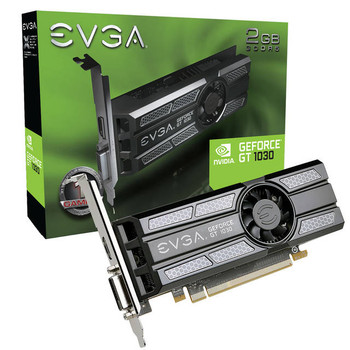 EVGA NVIDIA GeForce GT 1030 SC 2GB GDDR5 DVI/HDMI Low Profile PCI-Express Video Card
