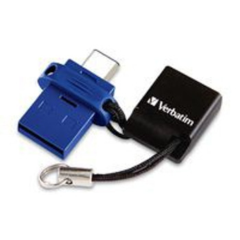 Verbatim Store â€˜nâ€™ Go Dual 64 GB 64GB USB 3.0 (3.1 Gen 1) Capacity Capacity Blue USB fla