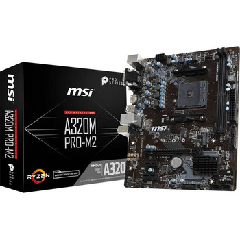 MSI A320M PRO-M2 Socket AM4/ AMD A320/ DDR4/ SATA3&USB3.1/ M.2/ A&GbE/ MicroATX Motherboard
