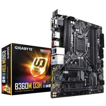 GIGABYTE B360M D3H LGA1151/ Intel B360/ DDR4/ Quad CrossFireX/ SATA3&USB3.1/ M.2/ A&GbE/ MicroATX Mot