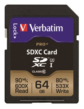Verbatim Pro+ 64GB SDXC Class 10 memory card