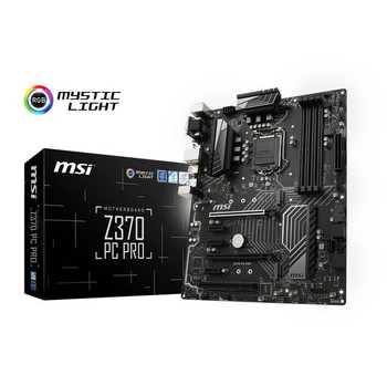 MSI Z370 PC PRO LGA1151/ Intel Z370/ DDR4/ 2-Way CrossFireX/ SATA3&USB3.1/ M.2/ A&GbE/ ATX Motherboar