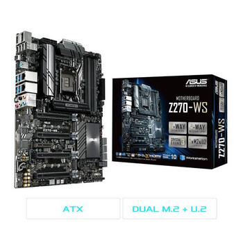 Asus Z270-WS LGA1151/ Intel Z270/ DDR4/ 4-Way CrossFireX & 4-Way SLI/ SATA3&USB3.1/ M.2&U.2/ A&GbE/ ATX Motherboard