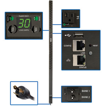 Tripp Lite PDUMVR30NETLX 24AC outlet(s) 0U Black power distribution unit (PDU)