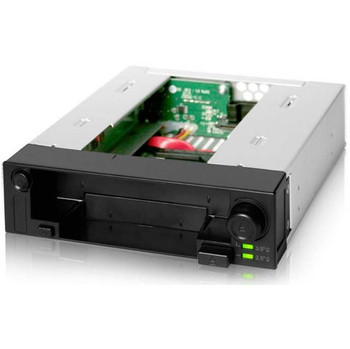 ICY DOCK DuoSwap MB971SP-B 5.25 inch Hot Swap Drive Caddy for 2.5 inch & 3.5 inch SATA Hard Drive or SSD